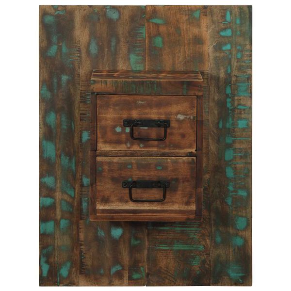 vidaXL Нощно шкафче Multicolour Масивна дървесина Възстановена