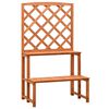 vidaXL Етажерка за саксии с решетка, оранжева, 70x42x120 см, чам масив