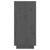 vidaXL Сайдборд, сив, 60x34x75 см, бор масив