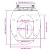 vidaXL Тоалетна седалка с плавно затваряне, бяла, овална