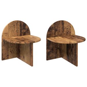vidaXL Нощно шкафче 2 pcs Старо дърво 40 x 35,5 x 45,5 см