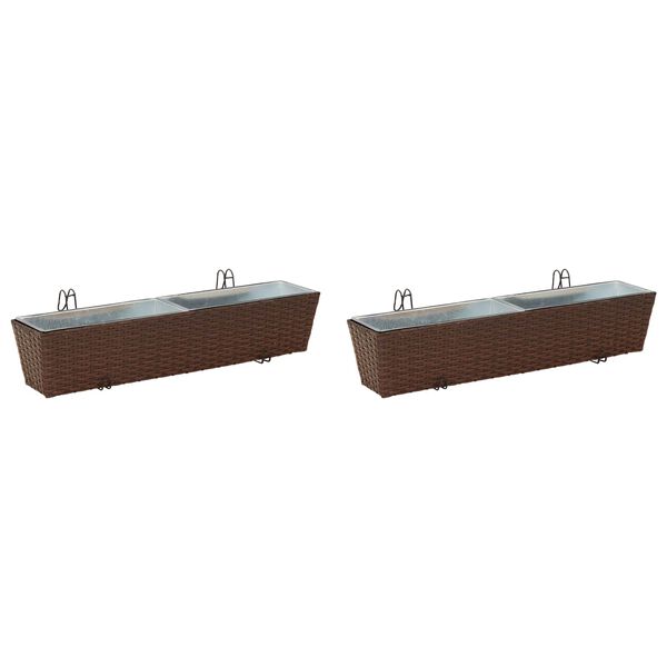 vidaXL Парапет Метал