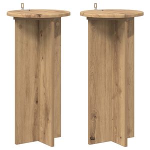 vidaXL Стойка за растения 2 бр. Дъб артизан 29,5 x 29,5 x 60 см