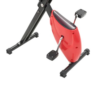 vidaXL Велоергометър X-Bike, ремък за съпротивление, червен