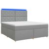 vidaXL Континентално легло с матрак Светлосиво 140 x 190 cm Текстил
