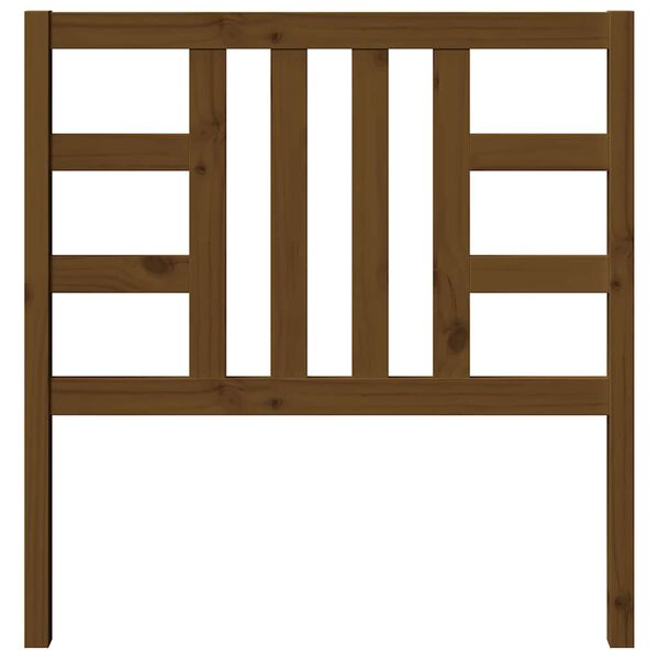 vidaXL Горна табла за легло, меденокафява, 96x4x100 см, бор масив