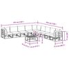 vidaXL Градински Софа Комплект с възглавница 10 pcs Черно Алуминий