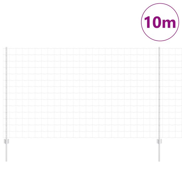 vidaXL Ограда с пост Сребрист 1,4 x 10 m Стомана