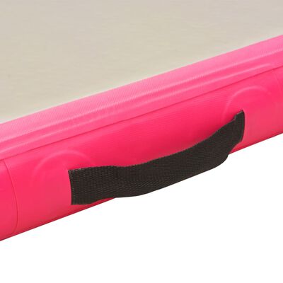 vidaXL Надуваем дюшек за гимнастика с помпа, 300x100x10 см, PVC, розов