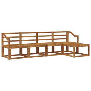 vidaXL Комплект дивани за открито 5 pcs Естествен