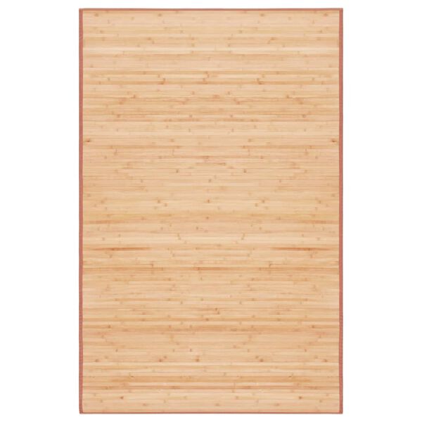 vidaXL Бамбуков килим, 100x160 см, кафяв