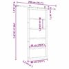 vidaXL Преплъзваща се врата Естествен 80 x 208 см Солидно борово дърво