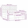 vidaXL Легло с пружинирана основа с матрак Синьо 200 x 200 cm текстил