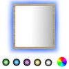 vidaXL LED огледало за баня, дъб сонома, 40x8,5x37 см, акрил