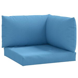 vidaXL Палетни възглавници, 3 бр, меланж сини, плат