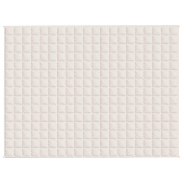 vidaXL Утежнено одеяло светлокремаво 150x200 см 7 кг плат