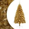 vidaXL Изкуствена коледна елха с топки 210 см 300 LED светодиода