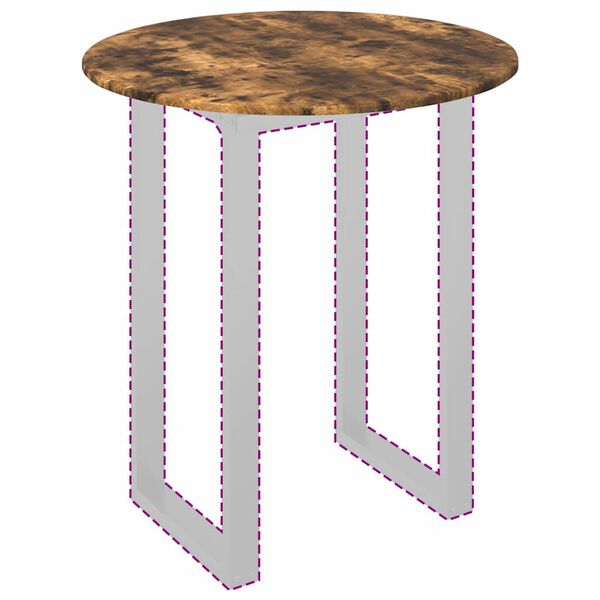 vidaXL Топ за маса Опушен дъб 80 x 80 x 1,5 cm Инженерно дърво