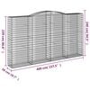 vidaXL Габионни кошници арка 3 бр 400x50x220/240 см поцинковано желязо