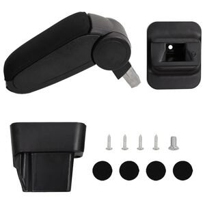 vidaXL Подлакътник за кола черен 13x34x(33-46) см ABS