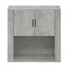 vidaXL Стенен шкаф, бетонно сив, 80x33x80 см, инженерно дърво