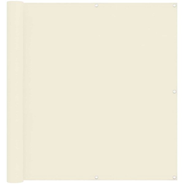 vidaXL Балконен екран Крем 110 x 500 cm Оксфордска тъкан