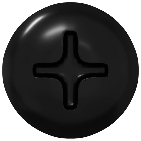 vidaXL Самонарезен гвоздей 9000 pcs Черно Стомана