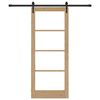vidaXL Преплъзваща се врата Естествен 83 x 202 см