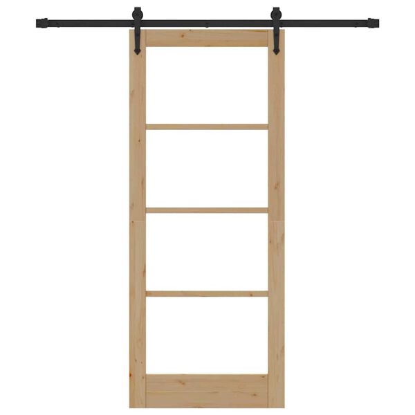 vidaXL Преплъзваща се врата Естествен 83 x 202 см