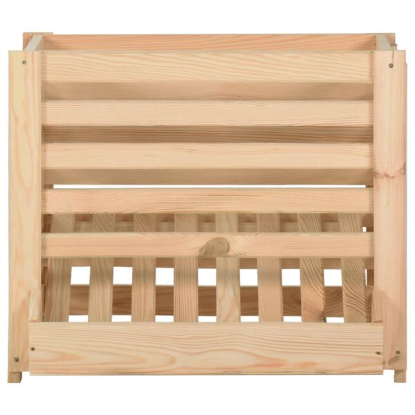vidaXL Кутия за картофи, 60x40x50 см, борово дърво масив