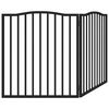 vidaXL Сгъваема преграда за кучета 2 панела черна 160 см топола