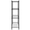 324622 vidaXL 4-Tier Storage Shelf 90x35x137 cm Black 200 kg