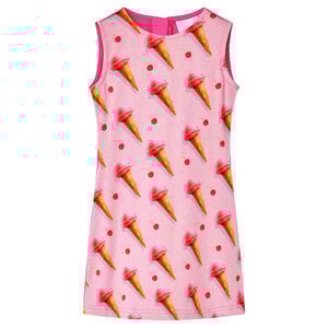 Детска рокля, яркорозова, 140