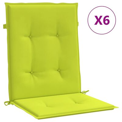 vidaXL Възглавници за столове 6 бр яркозелени 100x50x3 см Оксфорд плат