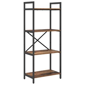vidaXL Рафт за книги 4 нива 56 x 34 x 133,5 см Инженерна дървесина