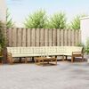 vidaXL Комплект дивани за открито 7 pcs Натурален и Крема