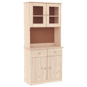 vidaXL Висок шкаф ALTA, 77x35x165 см, борово дърво масив