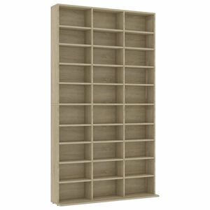 vidaXL Етажерка за CD, сонома дъб, 102x23x177,5 см, инженерно дърво
