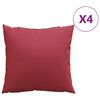 vidaXL Възглавници за диван, 4 бр., бордо, 60x60 см, плат