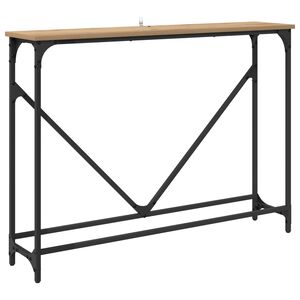 vidaXL Конзолна маса Дъб 102 x 23 x 75 см Инженерно дърво