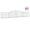 vidaXL Габионни кошници арка 7 бр 400x30x60/80 см поцинковано желязо
