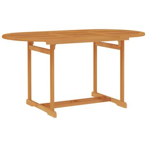 vidaXL Градинска маса, 150x90x75 см, тиково дърво масив