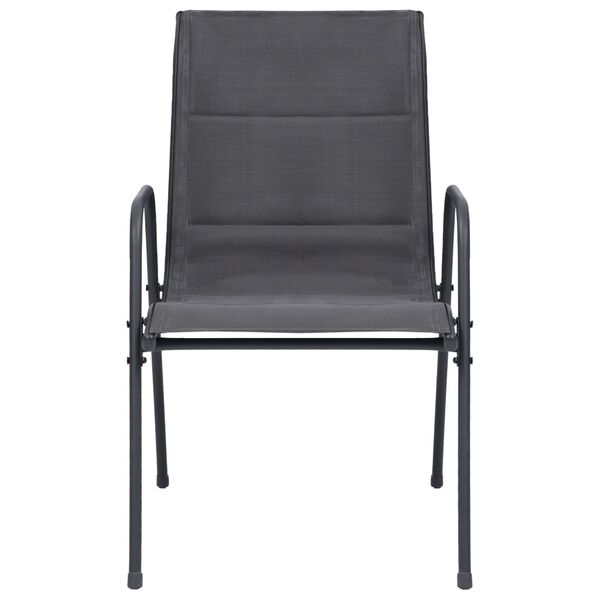 vidaXL Градински трапезен комплект, 11 части, стомана