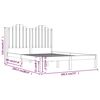 vidaXL Рамка за легло, бор масив, 180x200cм, Super King Size
