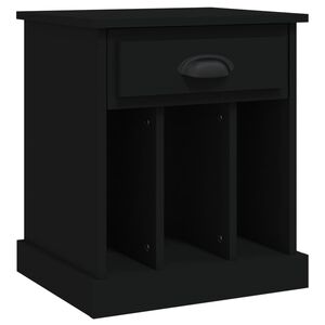 vidaXL Нощно шкафче, черно, 43x36x50 см