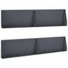vidaXL Задържащи стени 4 бр. 100 x 12 x 30 см Стомана Антрацит