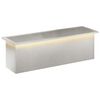 vidaXL Градинска кашпа с LED осветление Сребристо 30 x 100 x 30 см