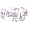 vidaXL Комплект дивани за открито 8 pcs Натурален и Крема