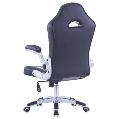 vidaXL Геймърски стол, черен, изкуствена кожа