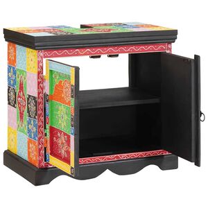 vidaXL Шкаф за мивка Кафяво 60 x 35 x 55 см Солидно мангово дърво